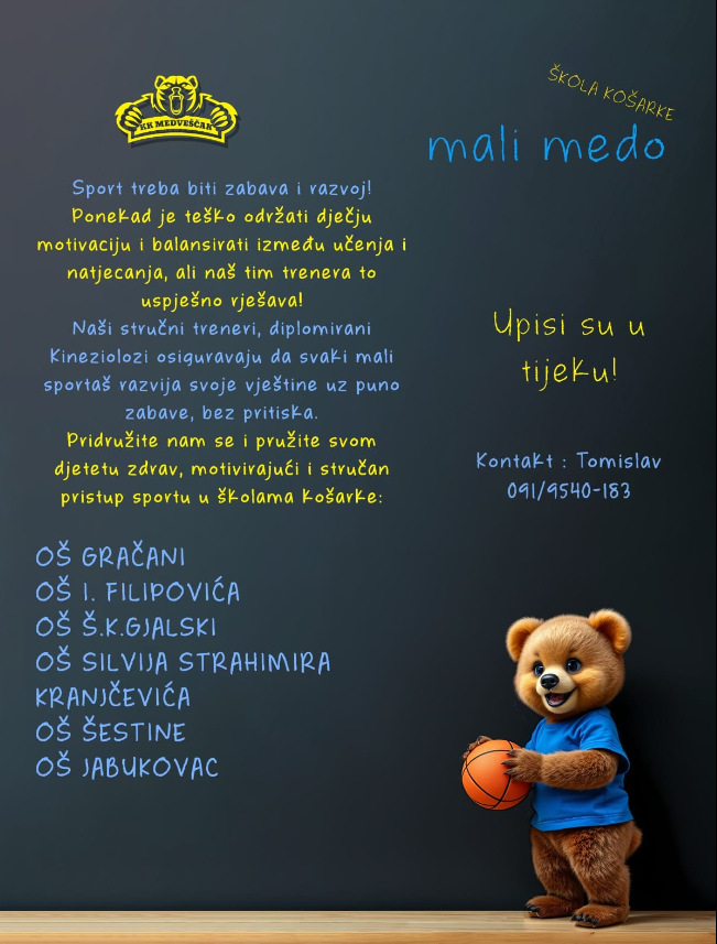 ŠKOLE KOŠARKE "MALI MEDO" U PUNOM POGONU !!!